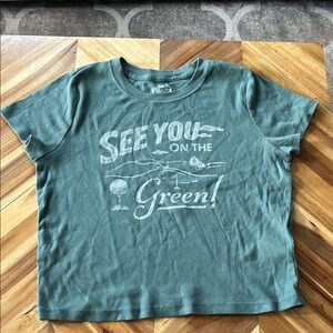 Hollister Forest Green Ribbed Tee